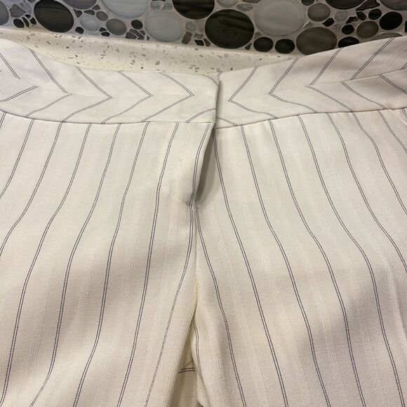BCX woman’s white trousers with black pinstripes down the pants. - Picture 6 of 14